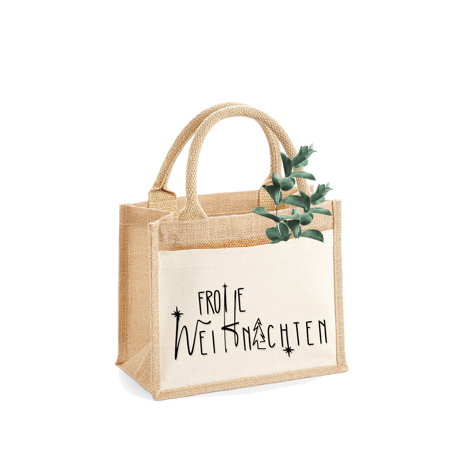 Jute-Tasche Frohe Weihnachten | Größe S