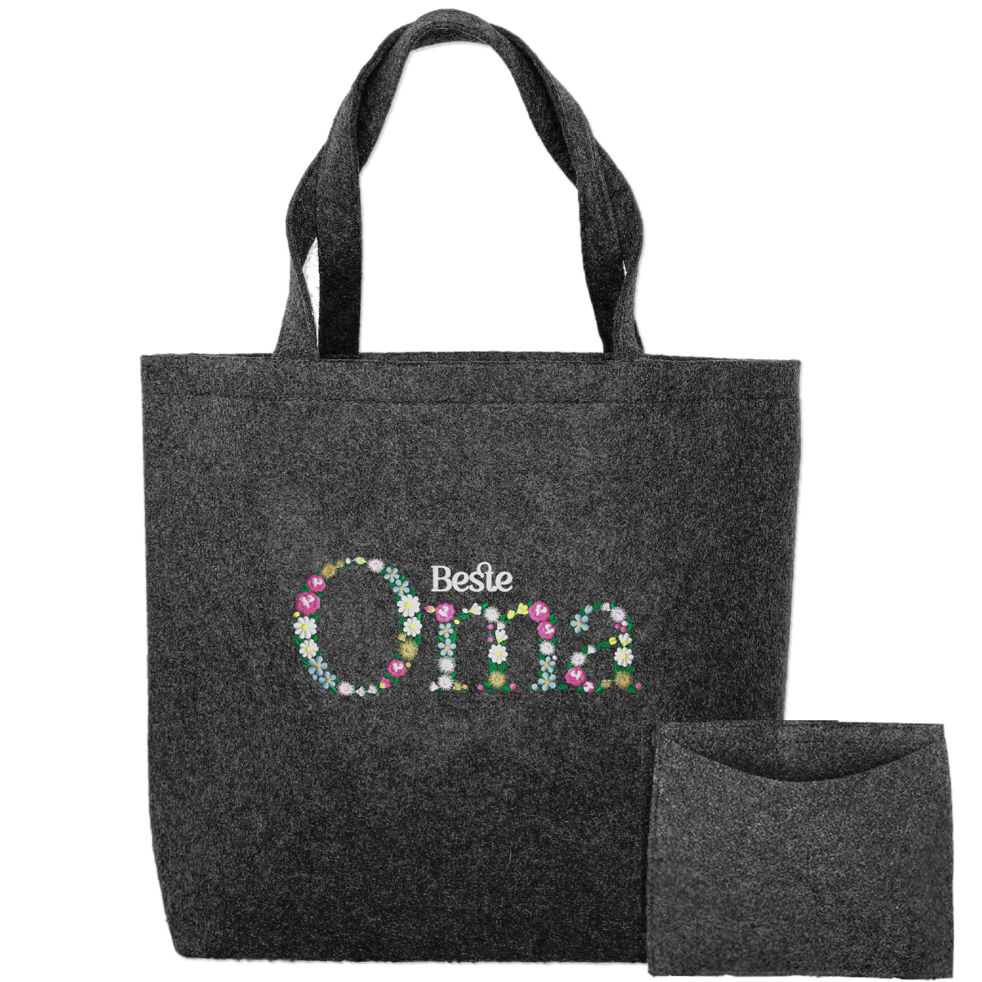Filztasche nachhaltiger Shopper inkl. Innentasche Geschenk | Druck Beste Oma