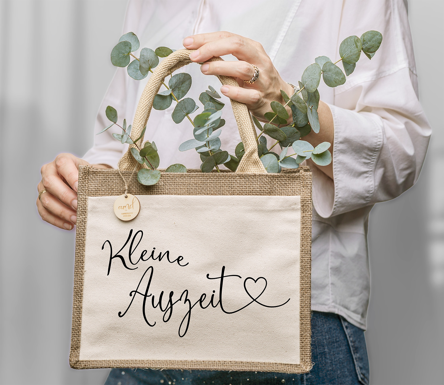 Jute-Tasche Personalisiert „Kleine Auszeit“ – Nachhaltiges Dankeschön Geschenk 