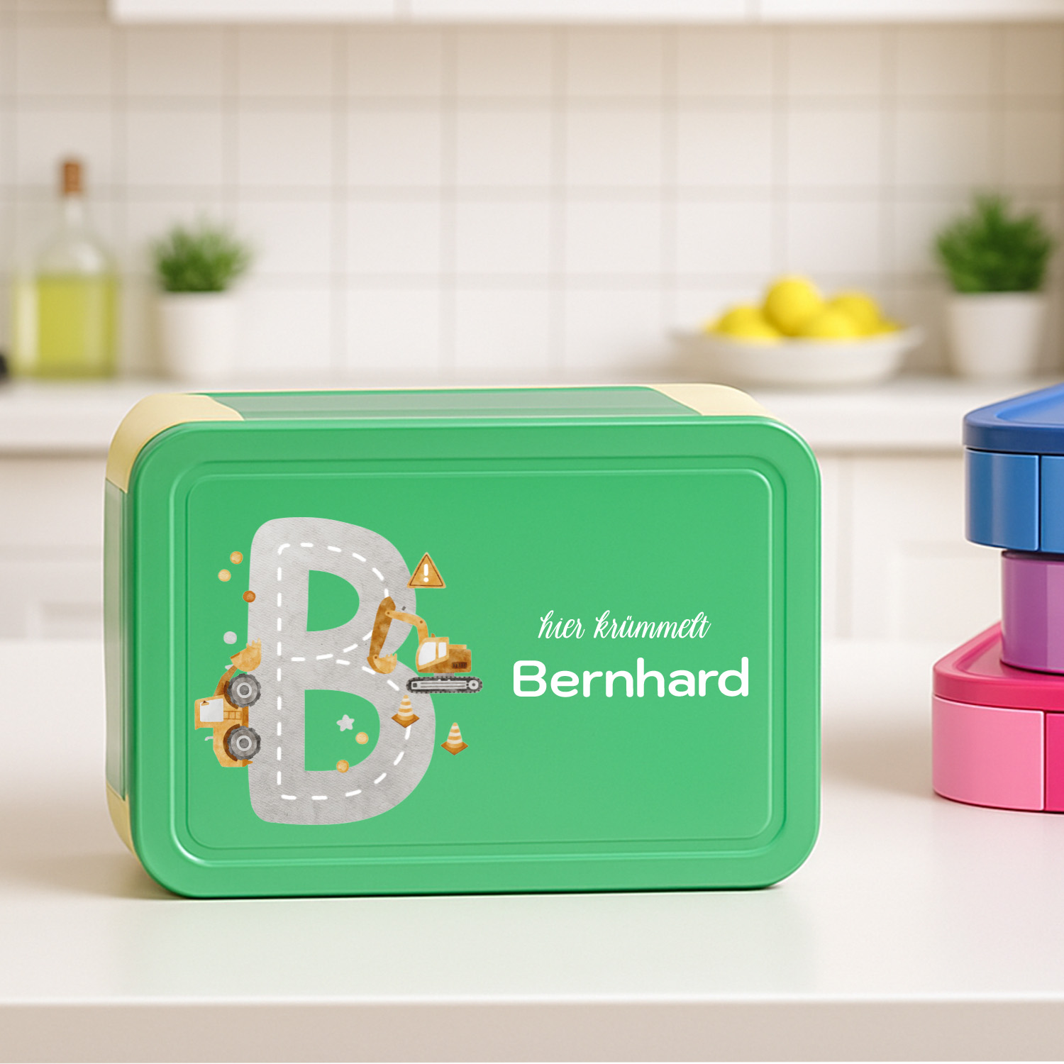 Personaliserte Brotdose Buchstabe mit Name 